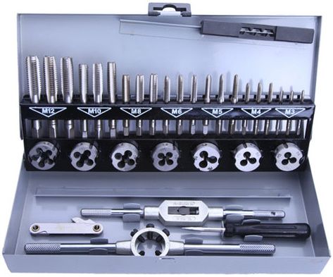 Набор метчиков и плашек М3-М12 HSS FTools TD028, метрическая резьба, 32 предмета - фото